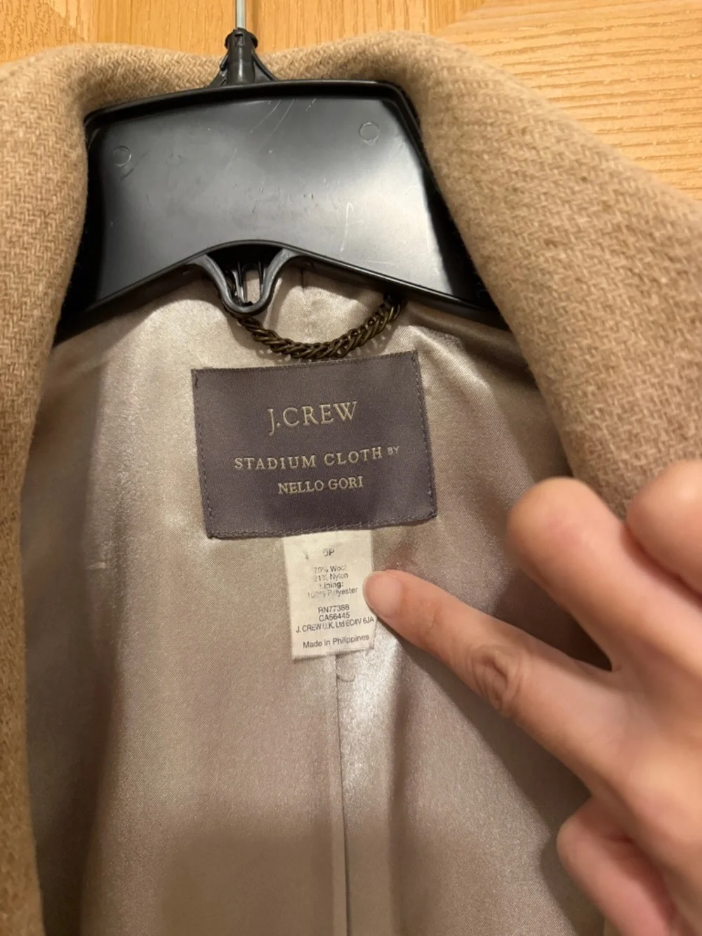 J. Crew Camel Cocoon Coat - Picture 8 of 8